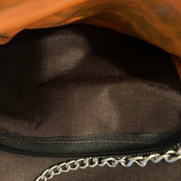 NWOT III Parcel New York, Camo Brown Patchwork Rugged Nylon Chain Messenger Bag - Picture 4 of 5